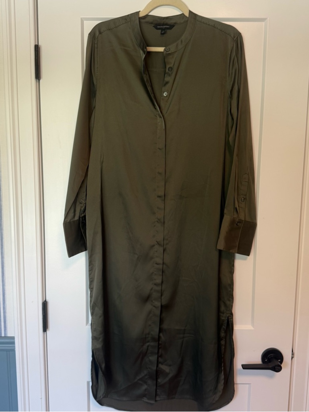 Banana Republic Olive Shirt Dress